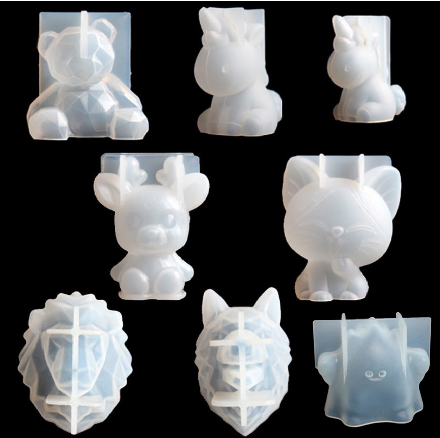 Candle Molds - شفافة يونيكورن سيليكون راتنجات الايبوكسي قوالب