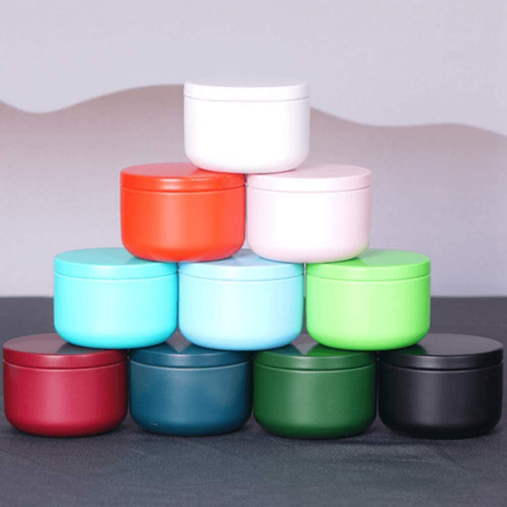 Candle Containers - علبة الشاي مع أغطية محكمة الغلق،