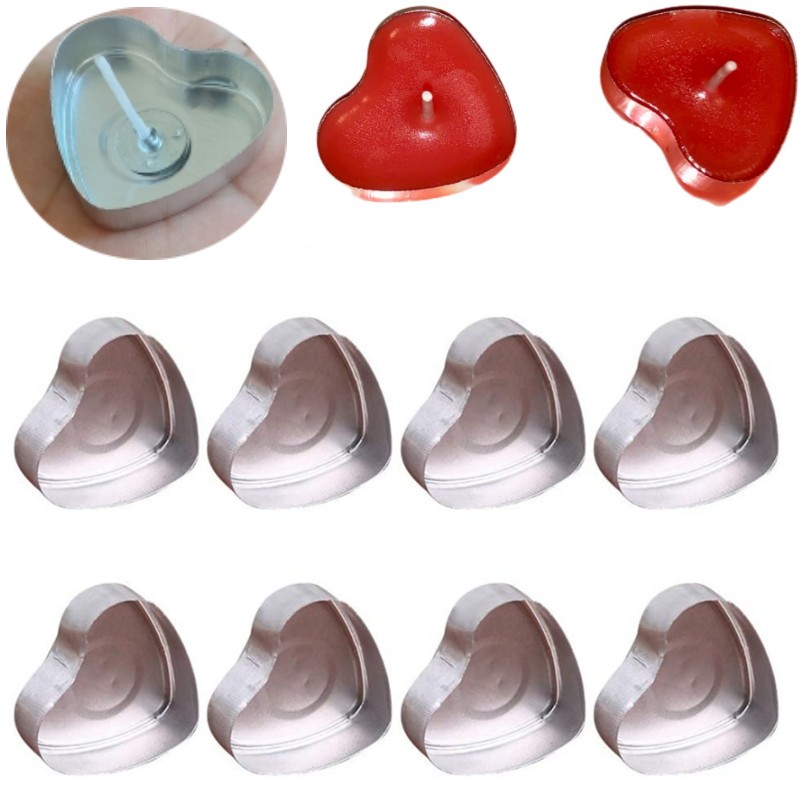 100 مجموعة على شكل قلب فارغة ا - مراجعة Candle Containers وسعره